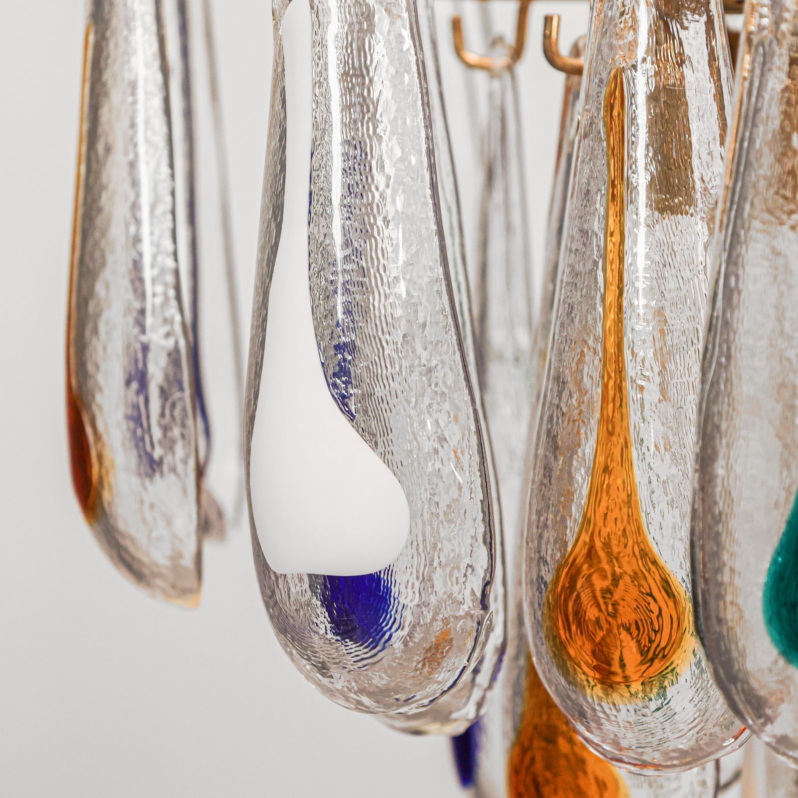 La Murrina Glass Chandelier, Italy, 1980s. photo vintage