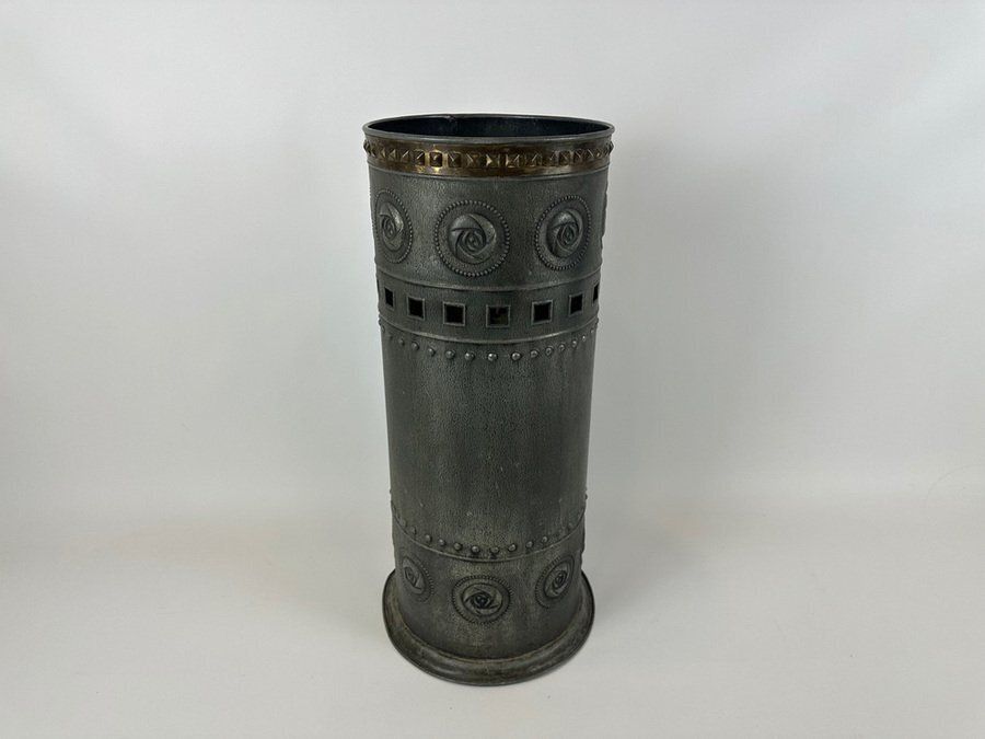 Arts & Crafts Cylindrical Umbrella Or Stick Stand, 1900s photo 760.0
