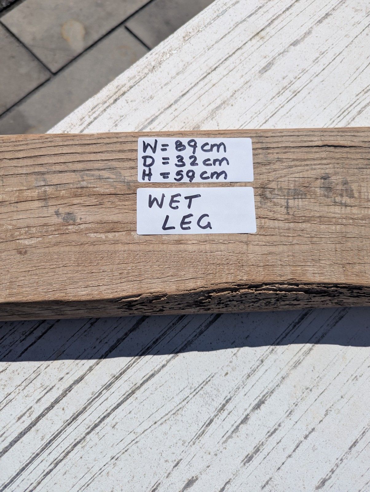 photo for sale Reclaimed Vintage Elm Bench Wet Leg  Delivery Available 0325.