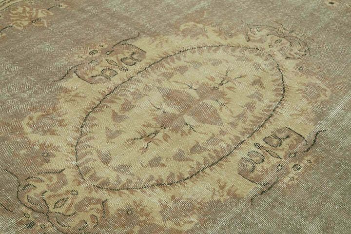 Tapis d'area vintage turc fait main, beige, 326 cm x 214 cm photo 914.0