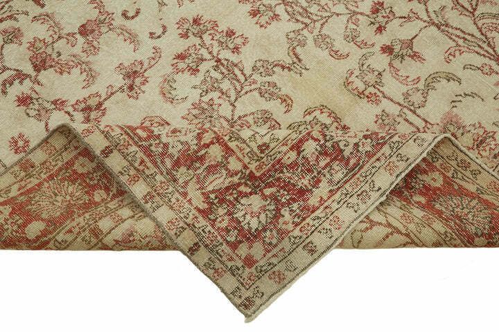 7x10 Beige Turkish Vintage Area Rug photo vinterior
