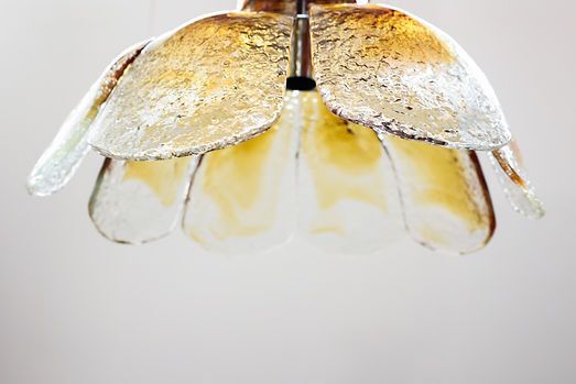 Flower Pendant Lamp van Carlo Nason voor Mazzega photo vintage
