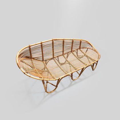 Vintage Rattan Design Sofa, 1960s photo vintage