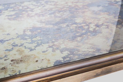Vintage French Eglomise Glass Coffee Table, 1960s photo 681.0