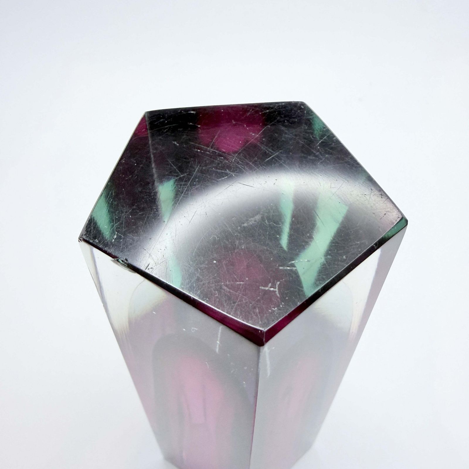 Attr. Flavio Poli, Murano Italy Ca 1950s. Vintage Sommerso Glass Vase. photo 156.0