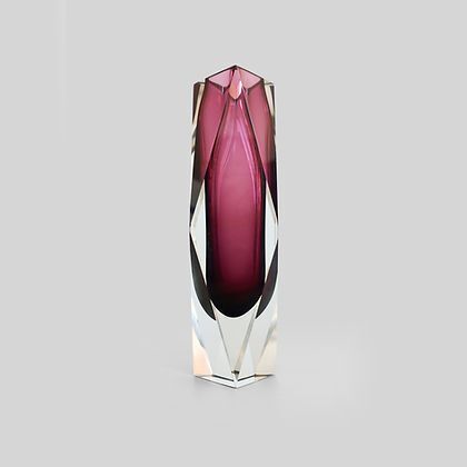 Faceted Purple Murano Vase By Flavio Poli, 1970s. photo furniture