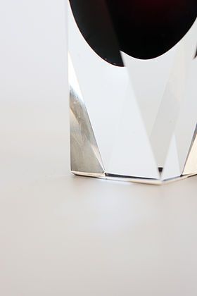 Faceted Purple Murano Vase By Flavio Poli, 1970s. photo 117.0