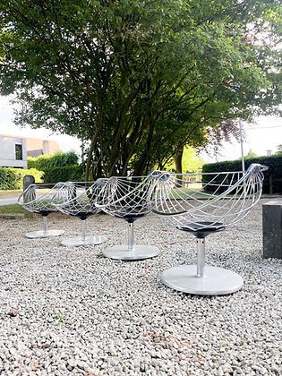 Ensemble de 4 chaises « Atomic » Rudi Verelst Novalux, années 1970. photo furniture