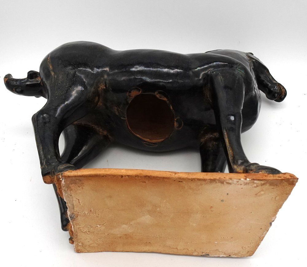 Large Chinese Terracotta Ceramic Tang Horse, 1970s photo vintage