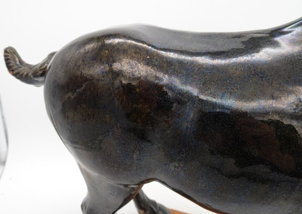 323.0 Large Chinese Terracotta Ceramic Tang Horse, 1970s photo