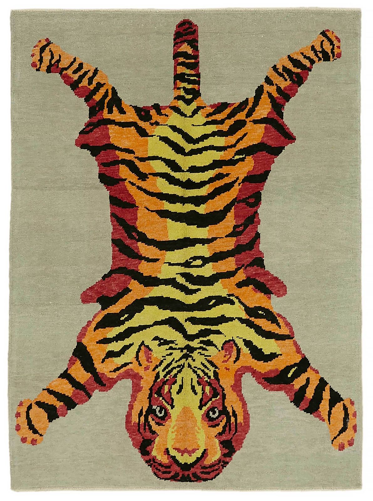 5x8 Hand Knotted Tiger Oushak Rug   46692