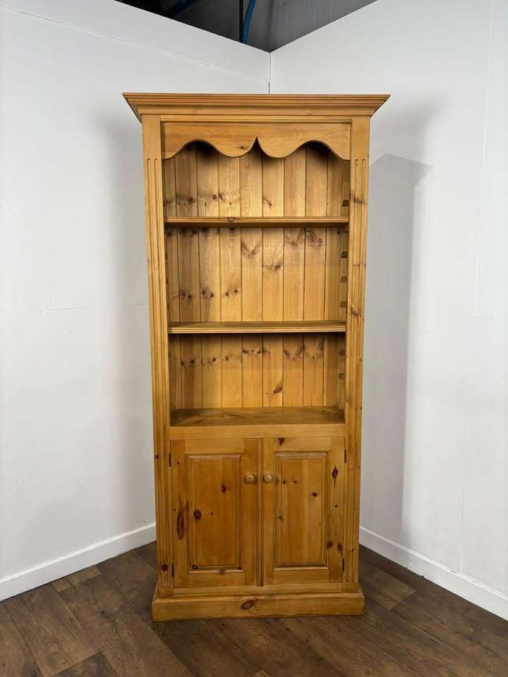 Furniture Modern Solid Pine Waxed Bookcase photo