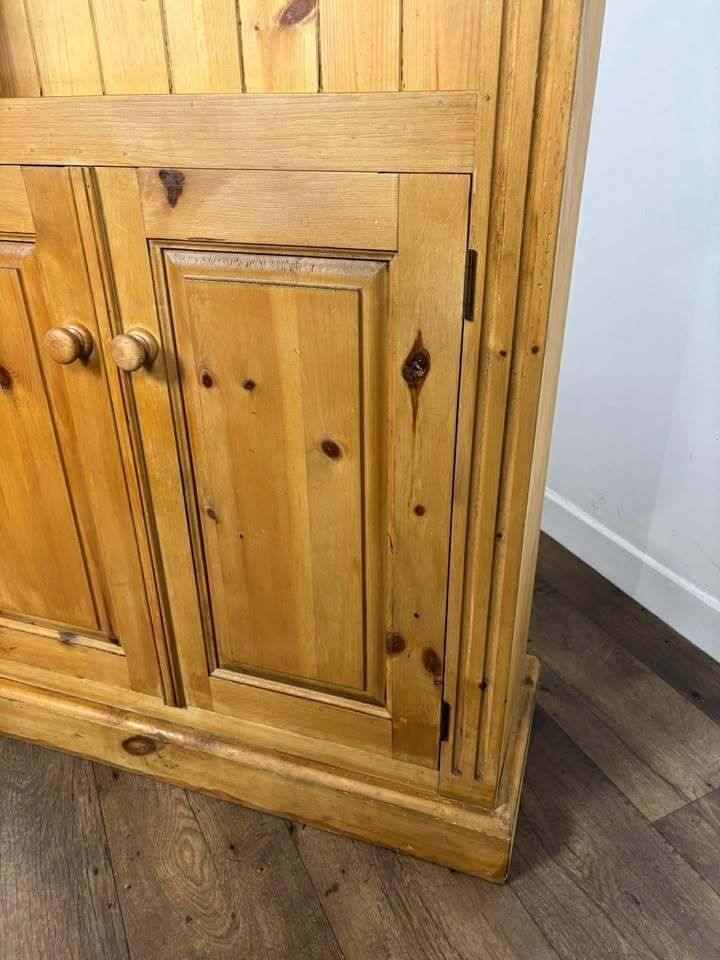 389.0 Modern Solid Pine Waxed Bookcase photo