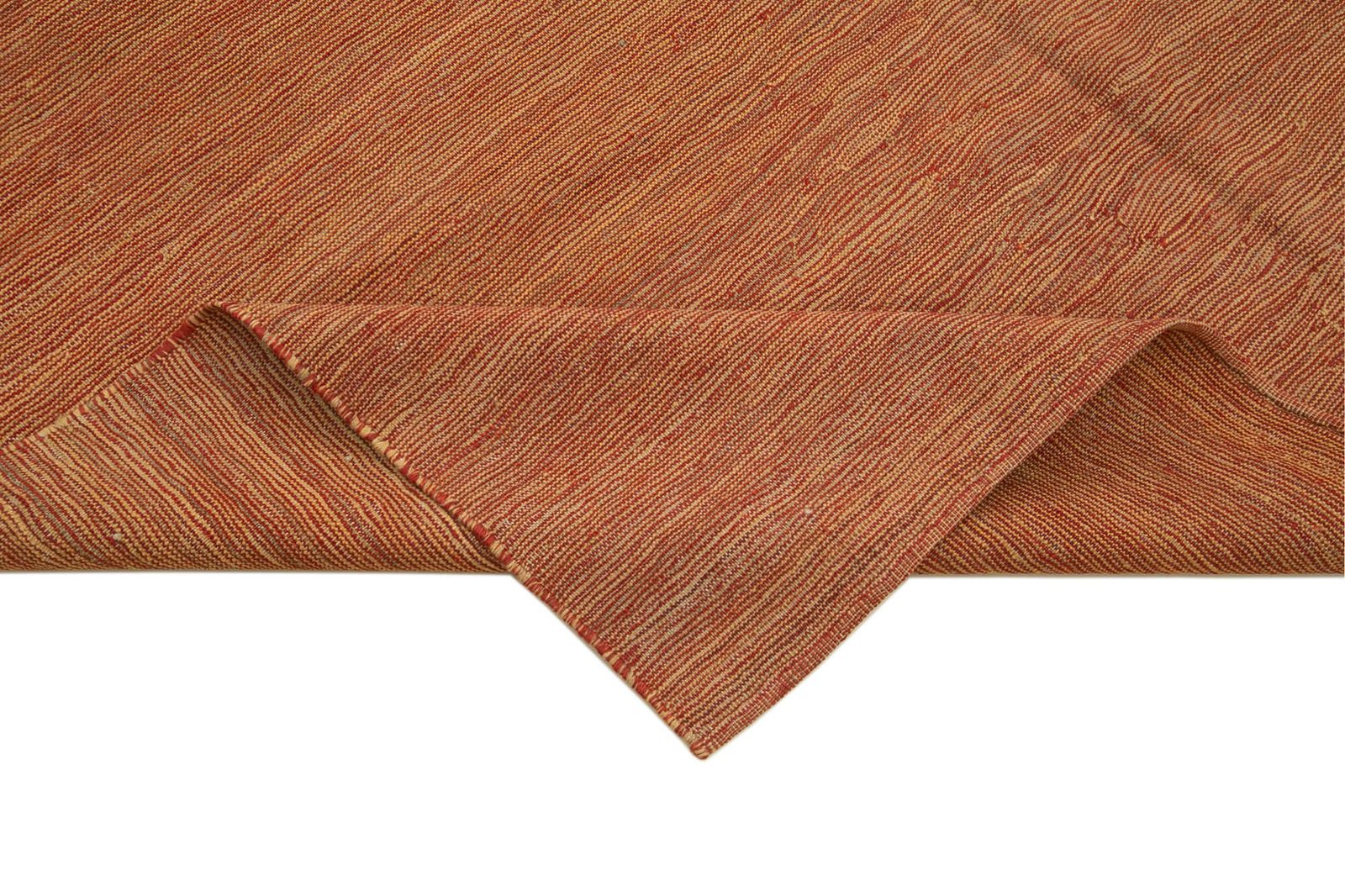 Tapis Kilim contemporain orange 7x10 30109 photo vinterior