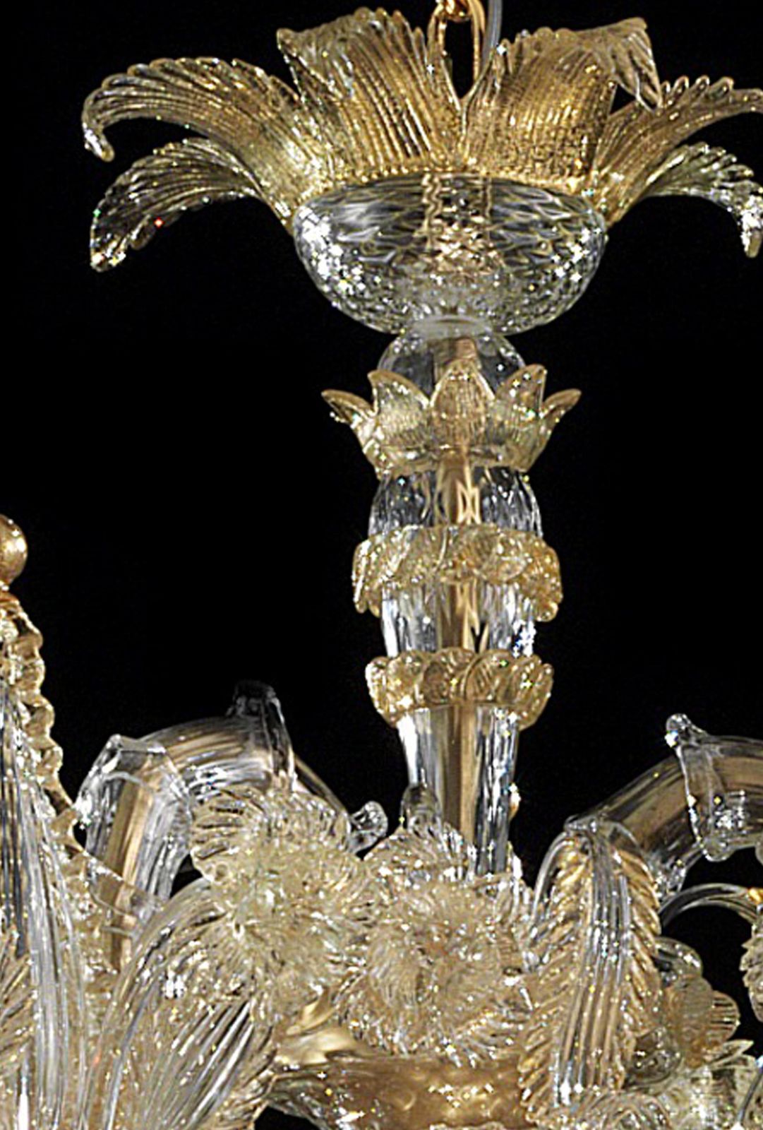 Imperial Venetian "Cà Rezzonico" Gold Murano Glass Luxury Chandlier photo Lighting