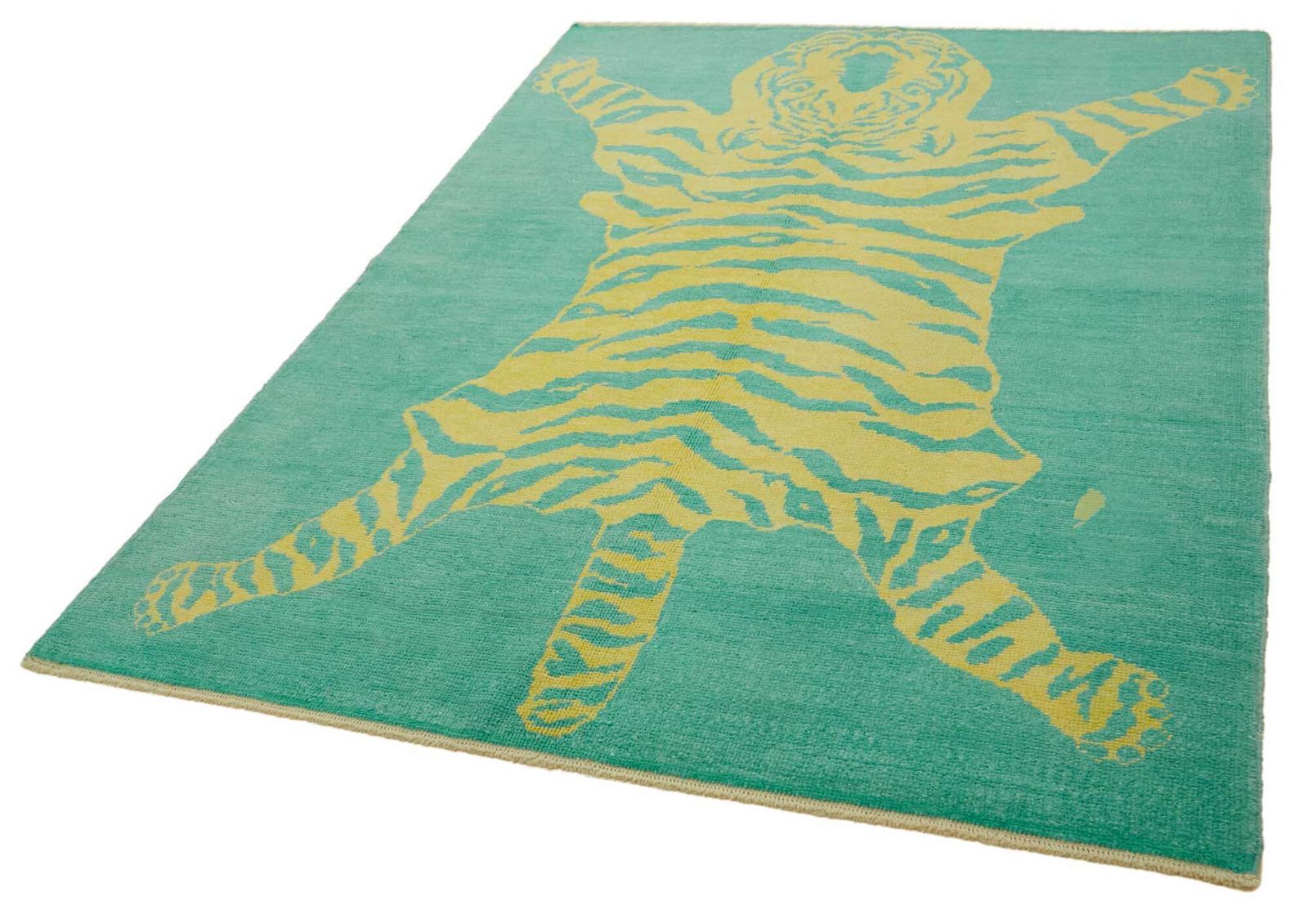 Tapis Oushak tigre noué à la main 6x8   46717 photo for sale