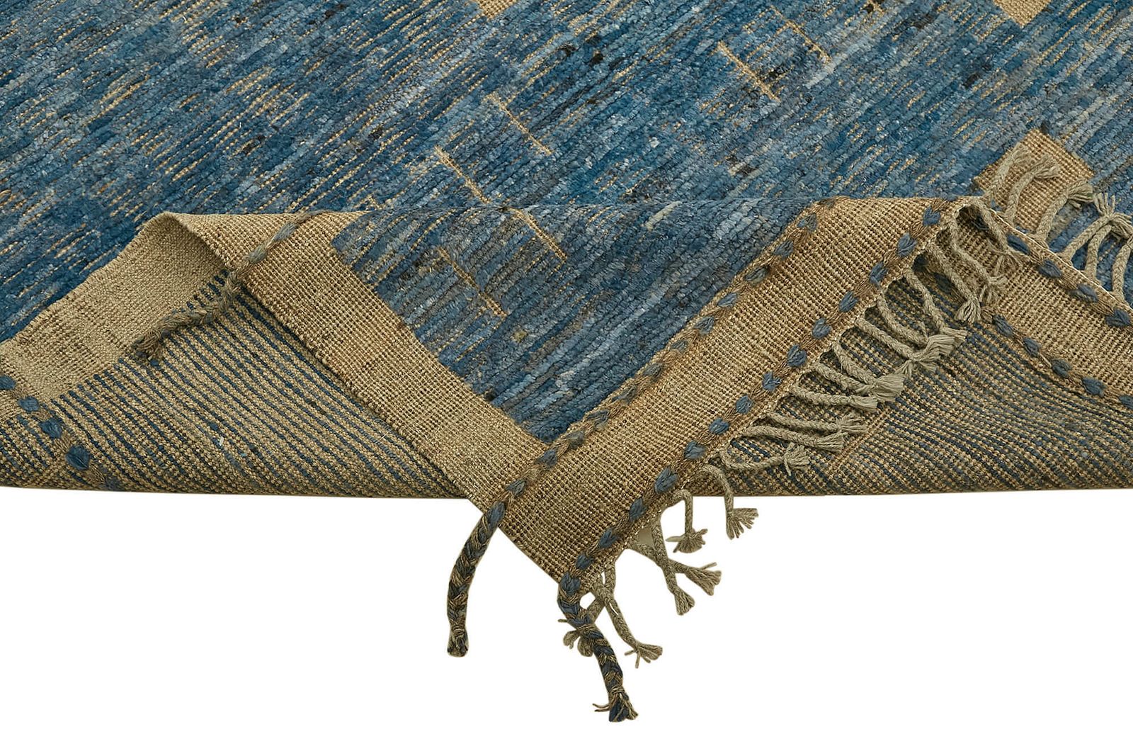 9x12 Blue Modern Tribal Rug photo vinterior