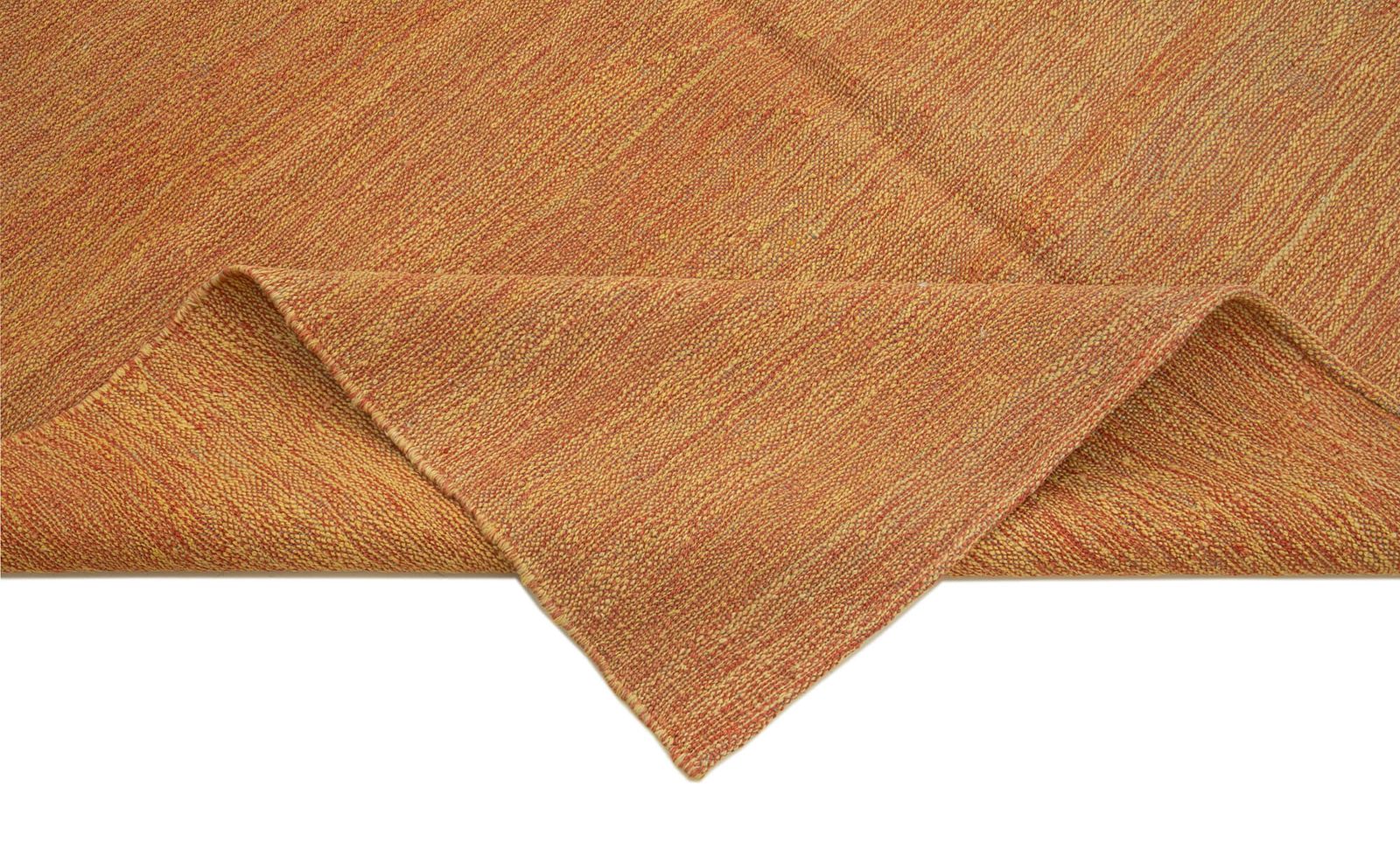 5x7 Orange Contemporary Kilim Rug photo vinterior