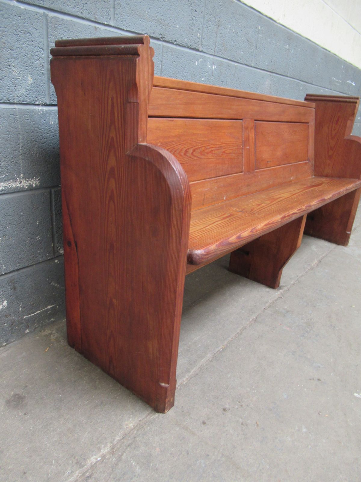 A   Victorian    1880s   Pitch Pine Pew Bench Seat photo Furniture