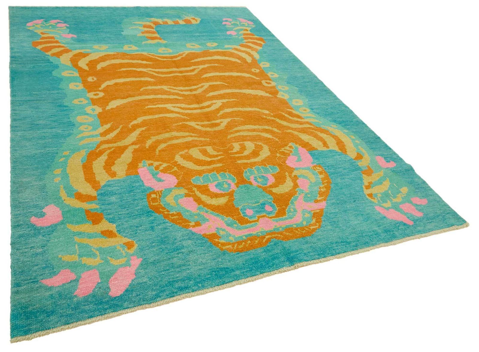 Tapis Oushak Tiger noué à la main, 7x10 photo furniture