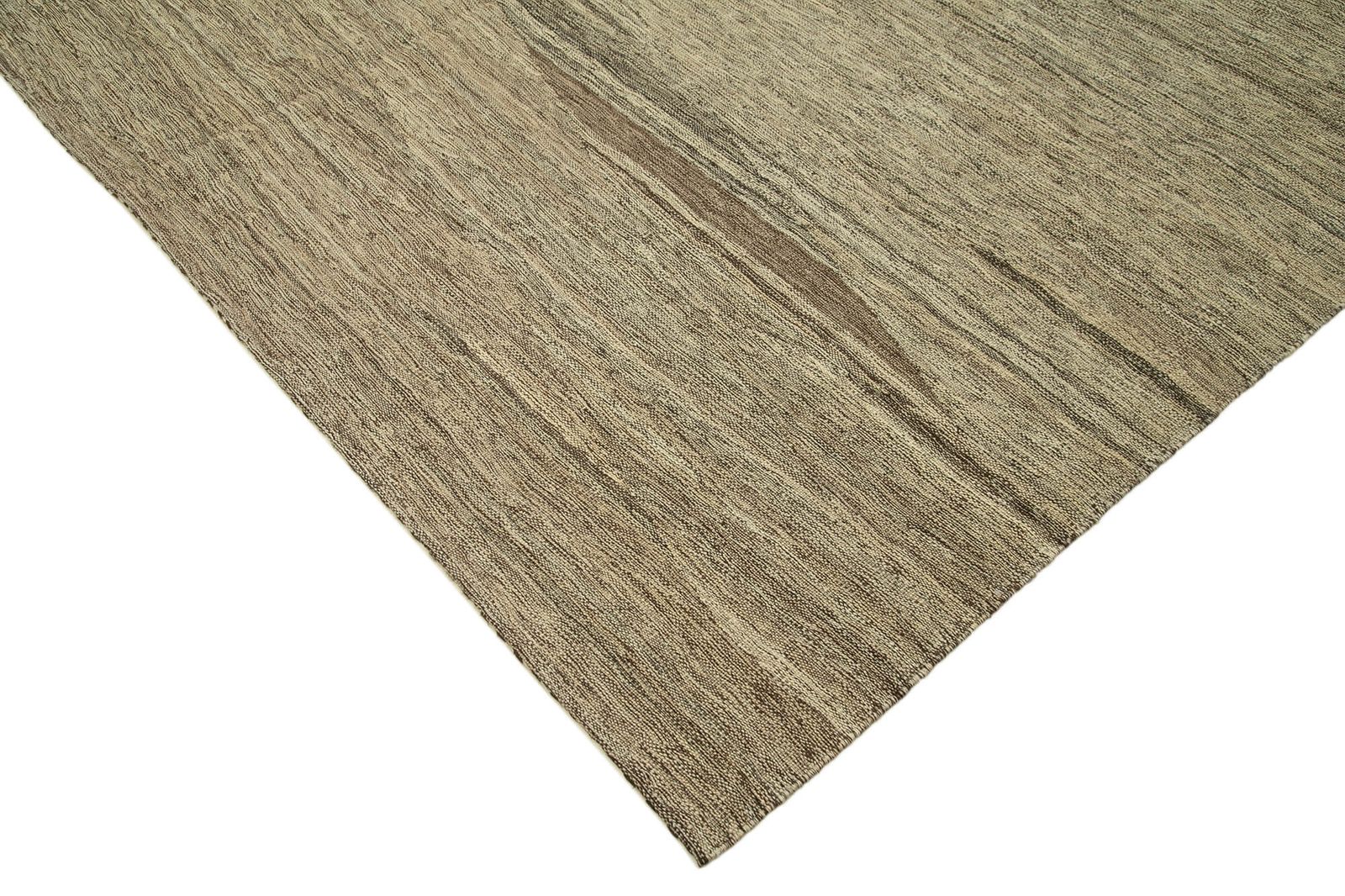9x12 Beige Hedendaags Kilim Vloerkleed photo Textiel
