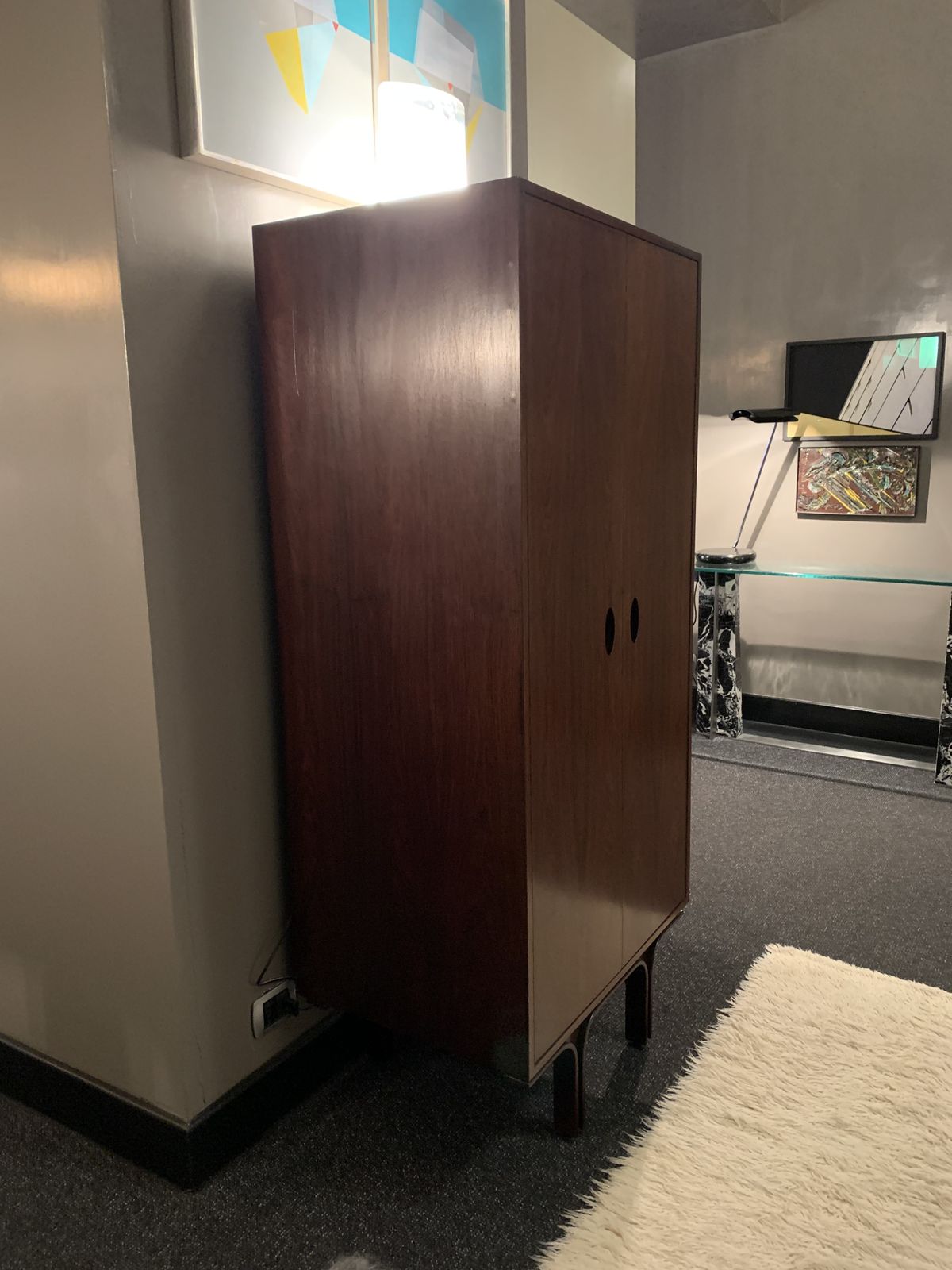photo furniture Gianfranco Frattini, Rosewood Armoire For Bernini, Italy 1960s