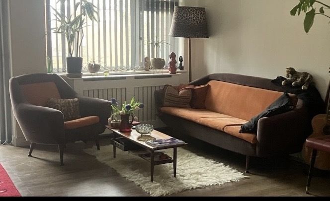 Armstrong Cork Company London Vintage Mid Century 3 Piece Sofa Settee Suite Rare