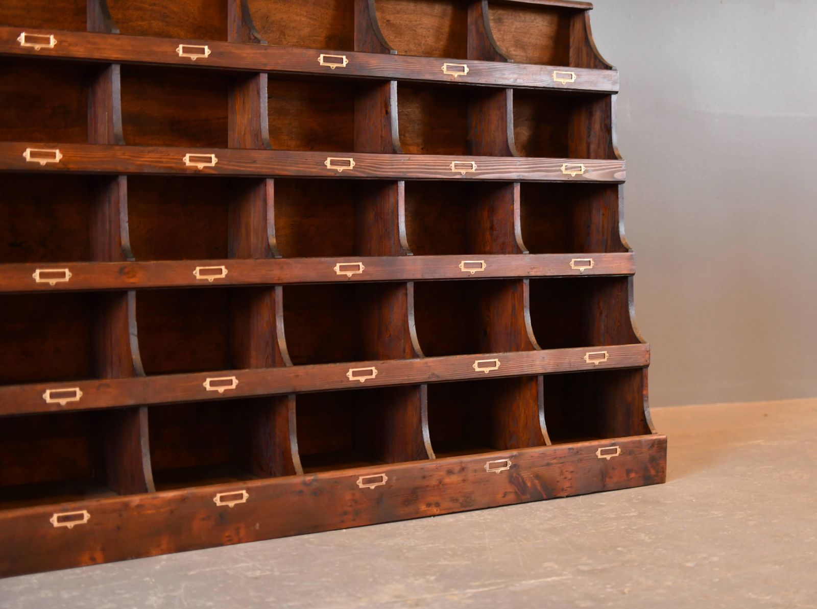 Early 20th Century Ironmongers Pigeon Hole Shelves photo Furniture