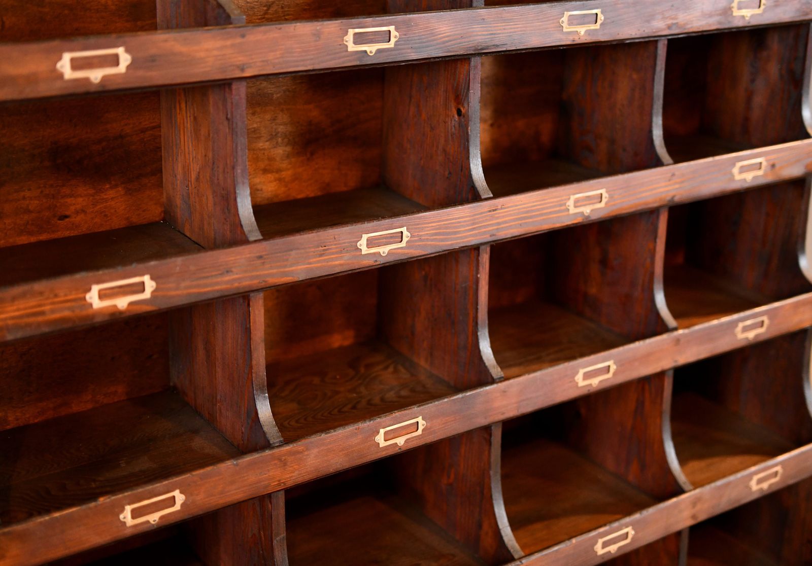 Early 20th Century Ironmongers Pigeon Hole Shelves photo buy