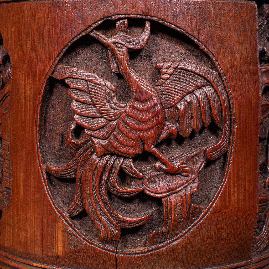 photo furniture Antique Handmade Spice Pot, Oriental, Carved Bamboo, Treen, Kitchen, Art Deco Antique Handmade Spice Pot, Oriental, Carved Bamboo, Treen, Kitchen, Ar