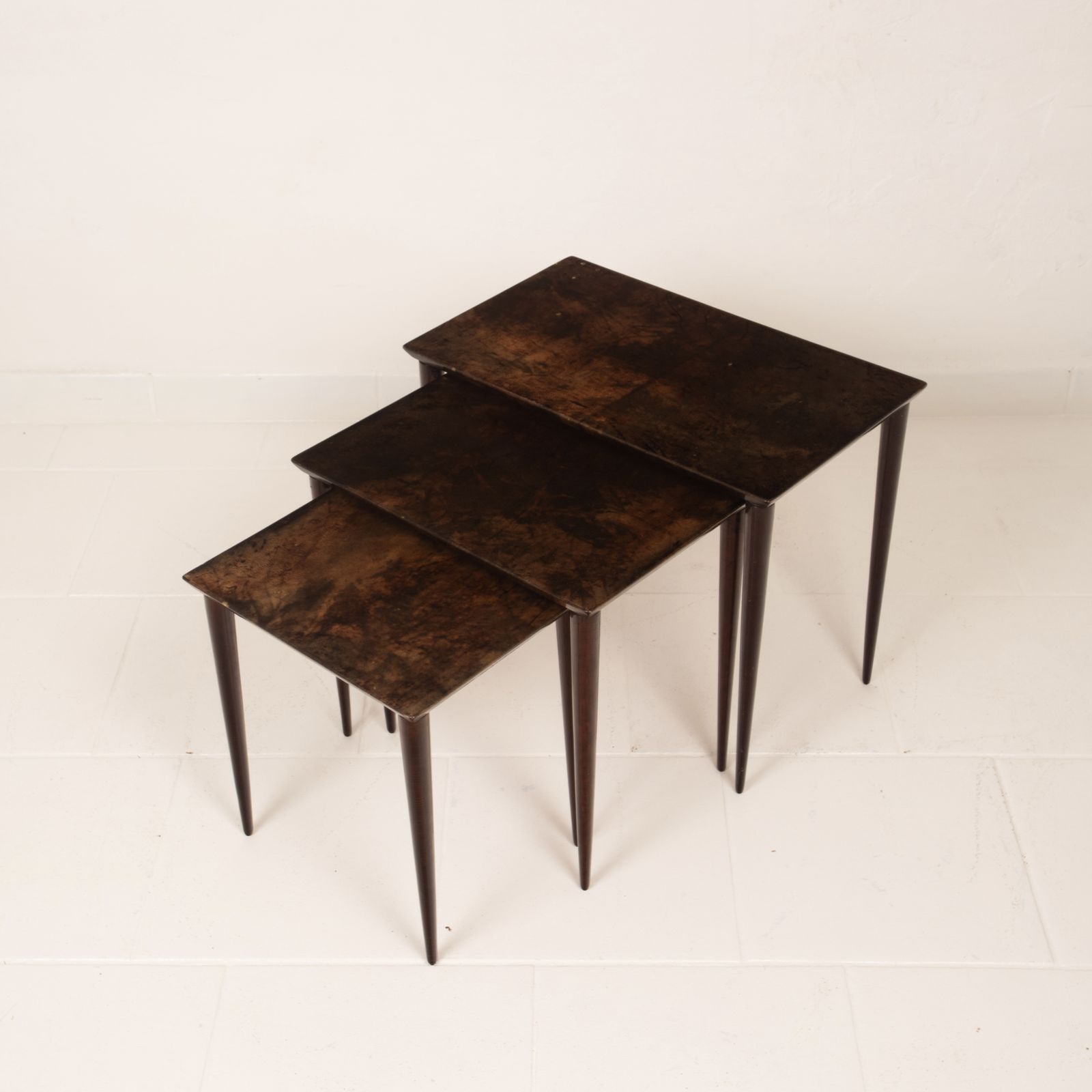 Nesting Tables Model 764 By Aldo Tura For Tura Milano 1950 photo buy