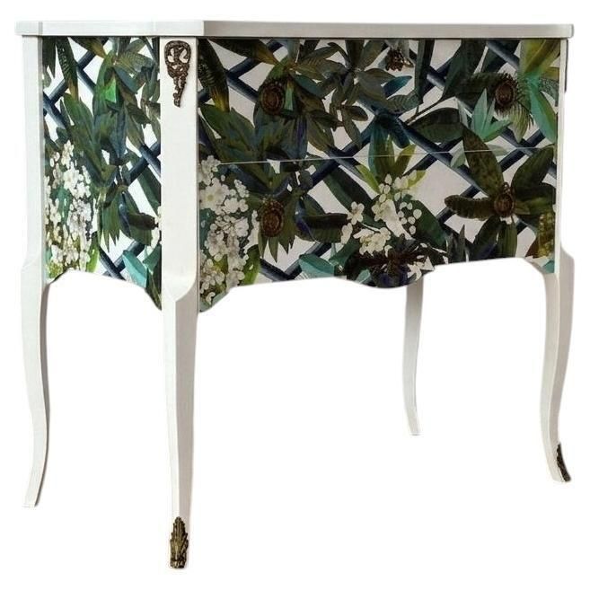 Gustavian Chest With Christian Lacroix Print
