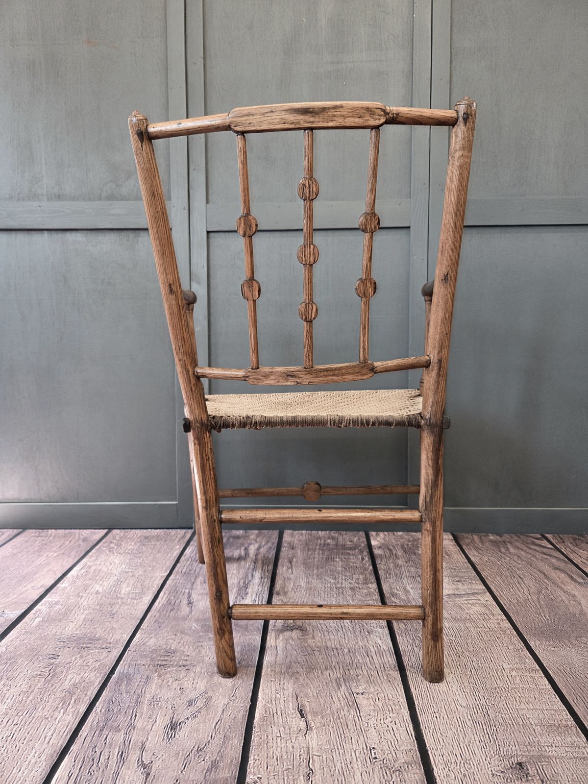 19th Century Vernacular Arts And Crafts Style Elm Armchair photo buy