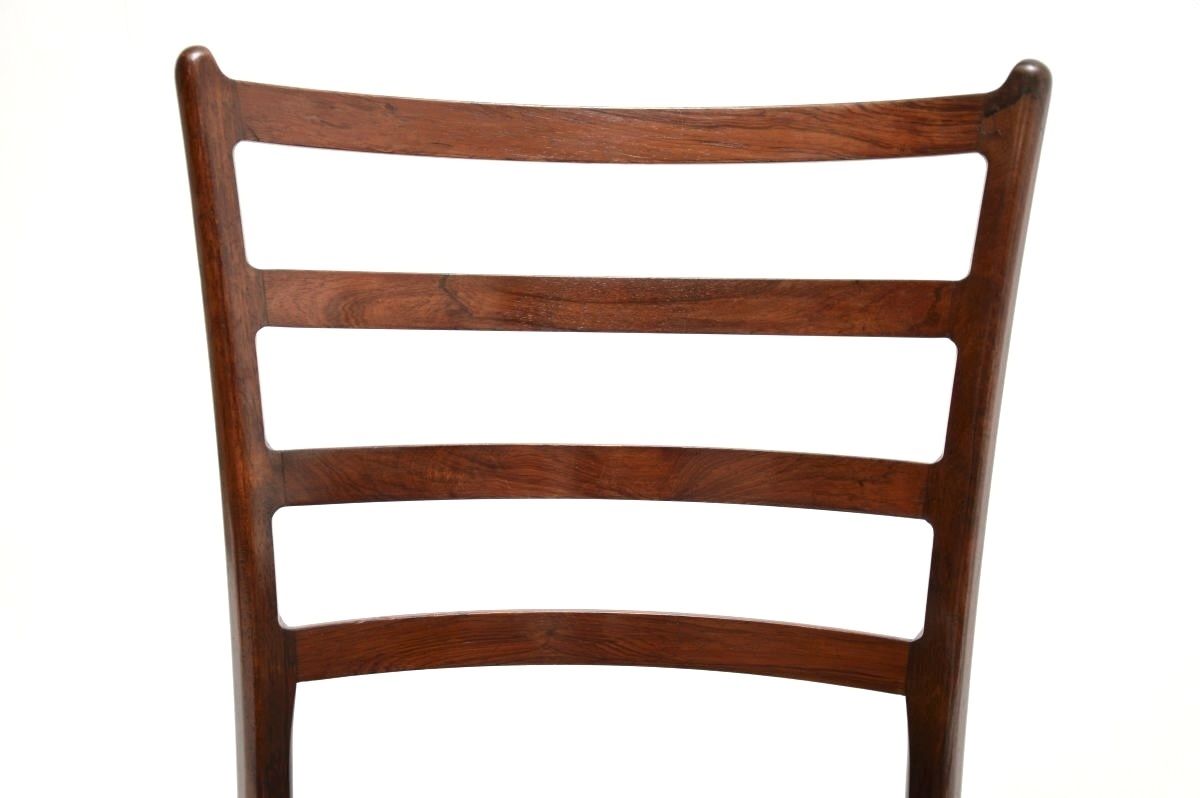 photo for sale Pair Of Danish Rosewood And Leather Chairs By Johannes Andersen