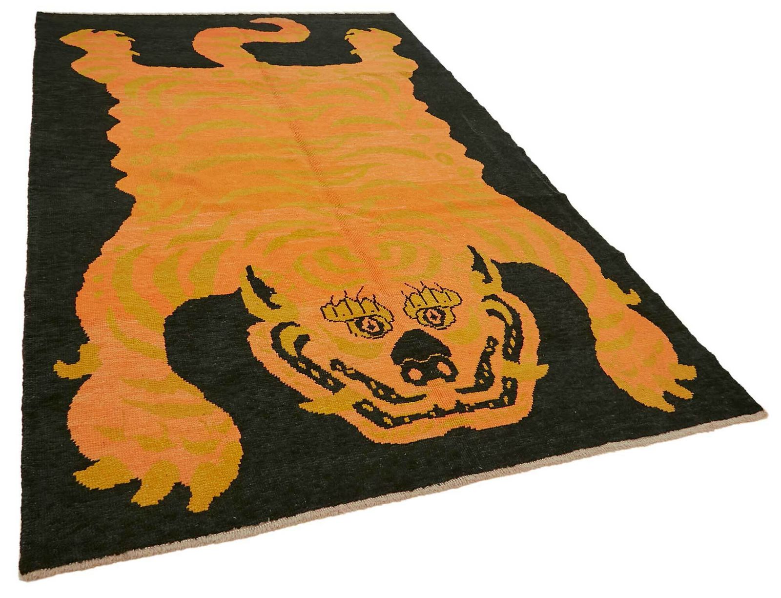 Tapis Oushak tigre noué à la main, 7x11 photo furniture