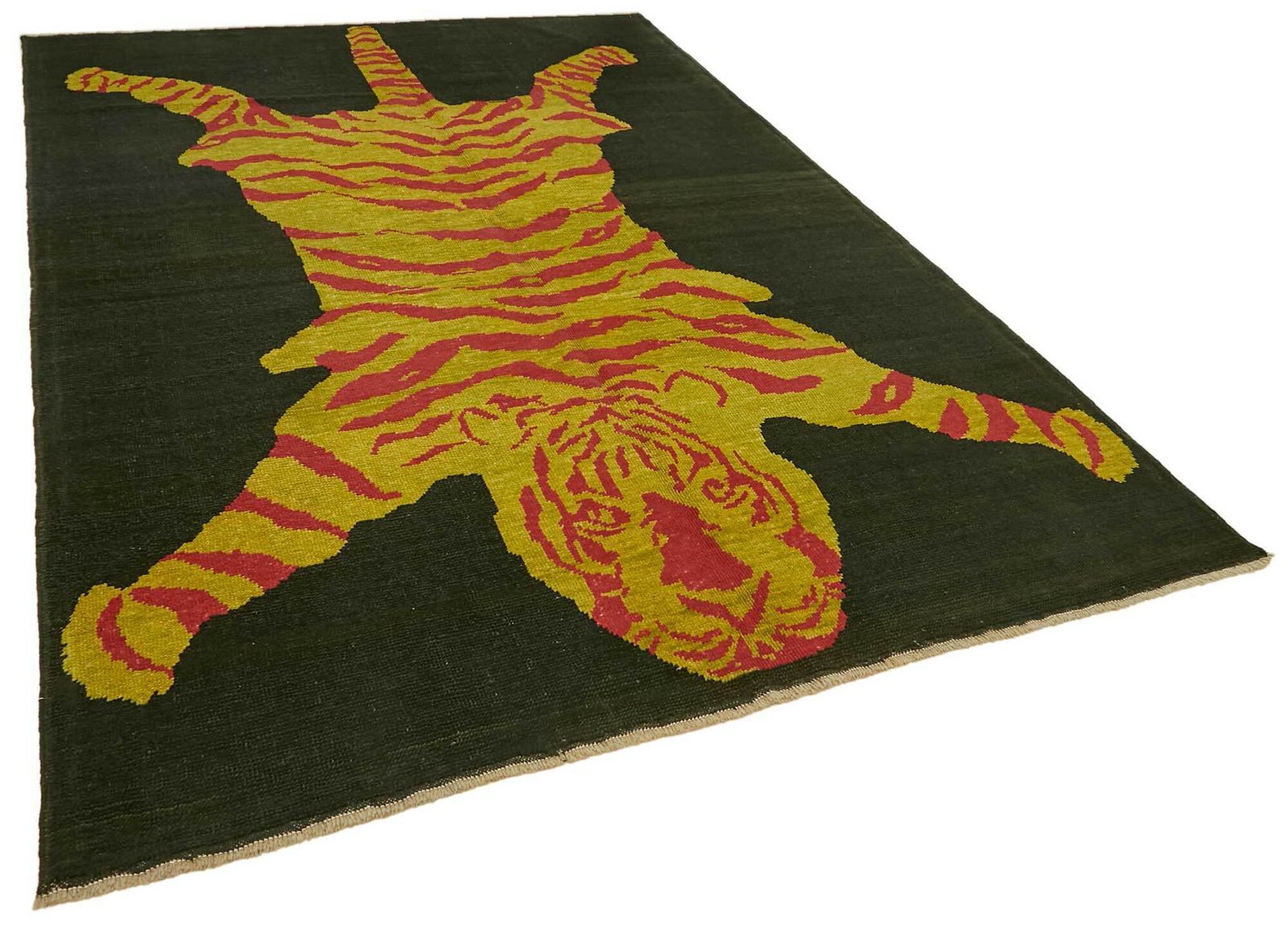 7x11 Hand Knotted Tiger Oushak Rug photo furniture