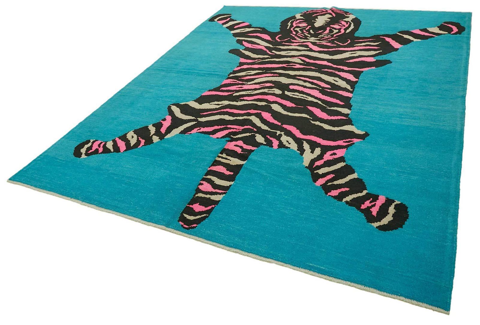 Tapis Oushak tigre noué à la main, 8x11 photo for sale