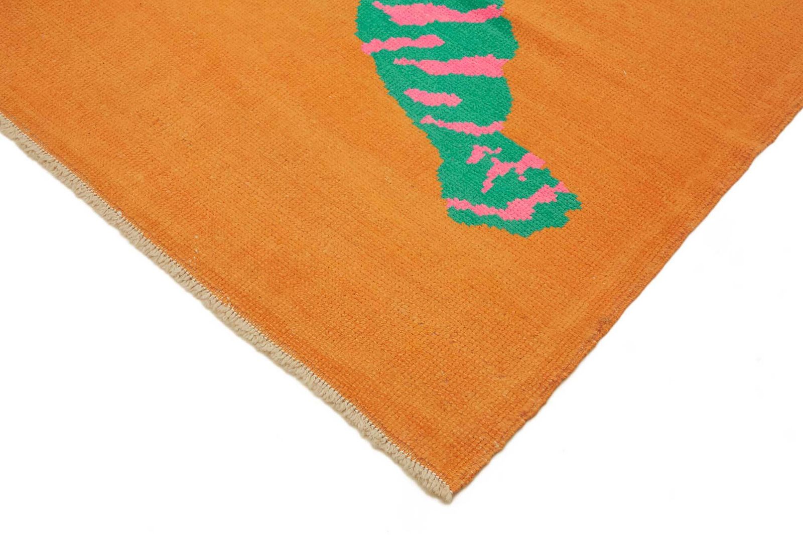 7x11 Handgeknoopt Tijger Oushak Vloerkleed photo Textiel