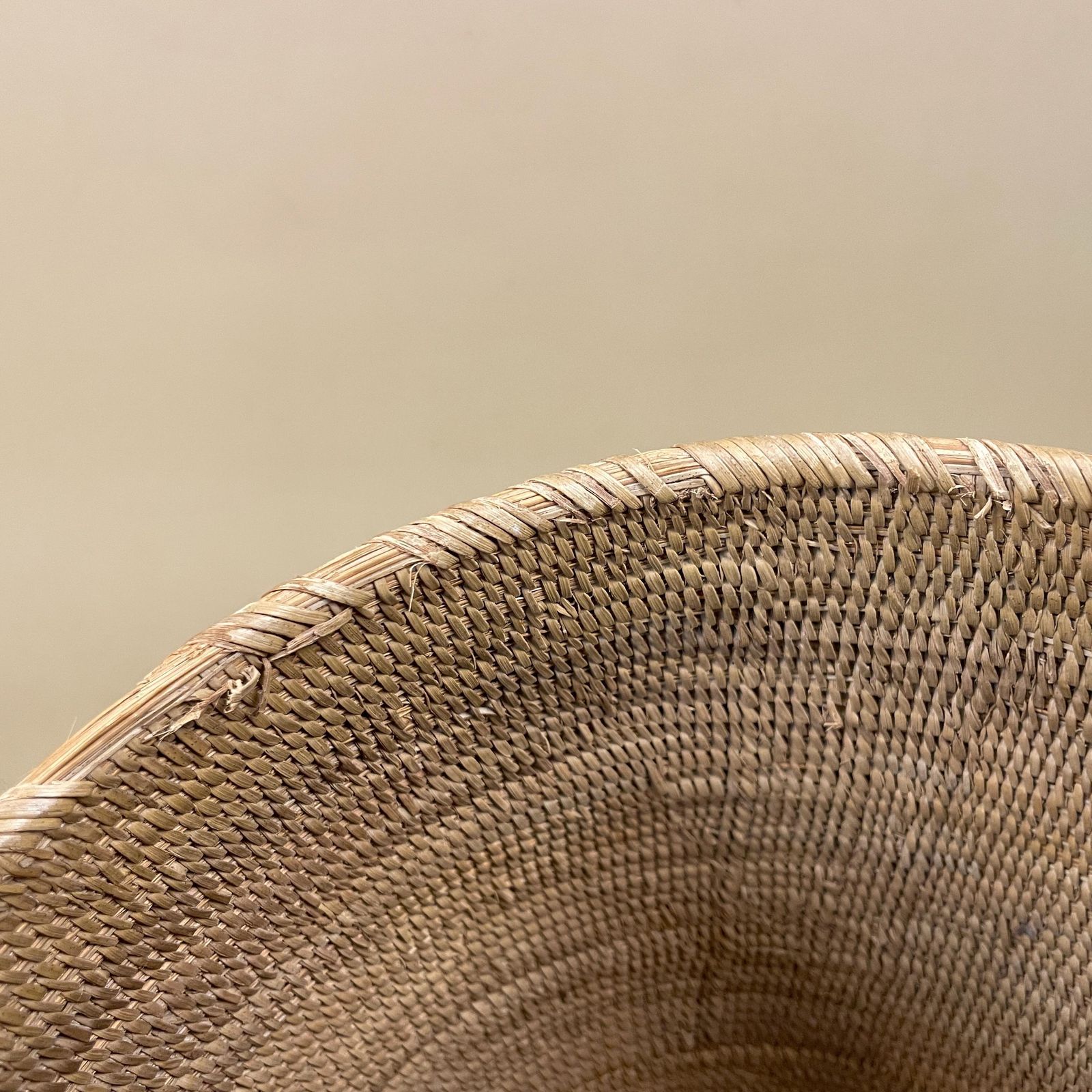 Round Paper Basket Bin Planter Plant Pot Covering Cover Fine Weave Small Boho Office Decor Vintage Style Handmade photo buy