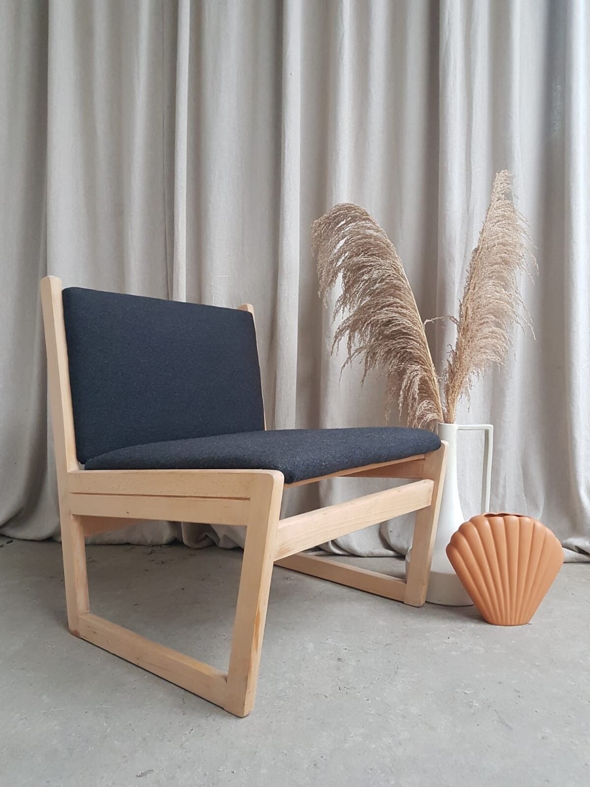 Vtg Mid Century Danish Wool Scandi Chair By Kvetny & Sønners Stolefabrik #398