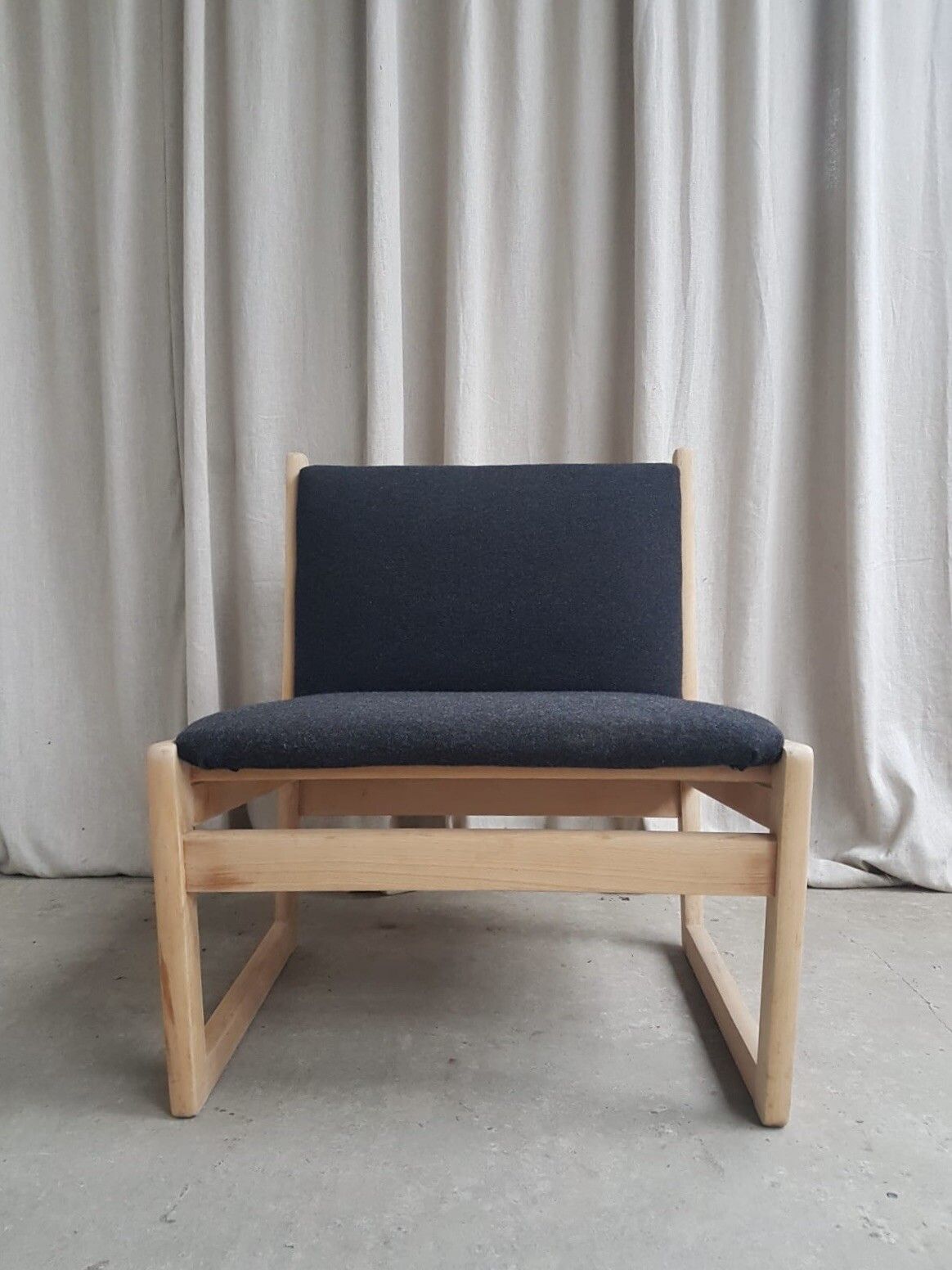 Vtg Mid Century Danish Wool Scandi Chair By Kvetny & Sønners Stolefabrik #398 photo for sale