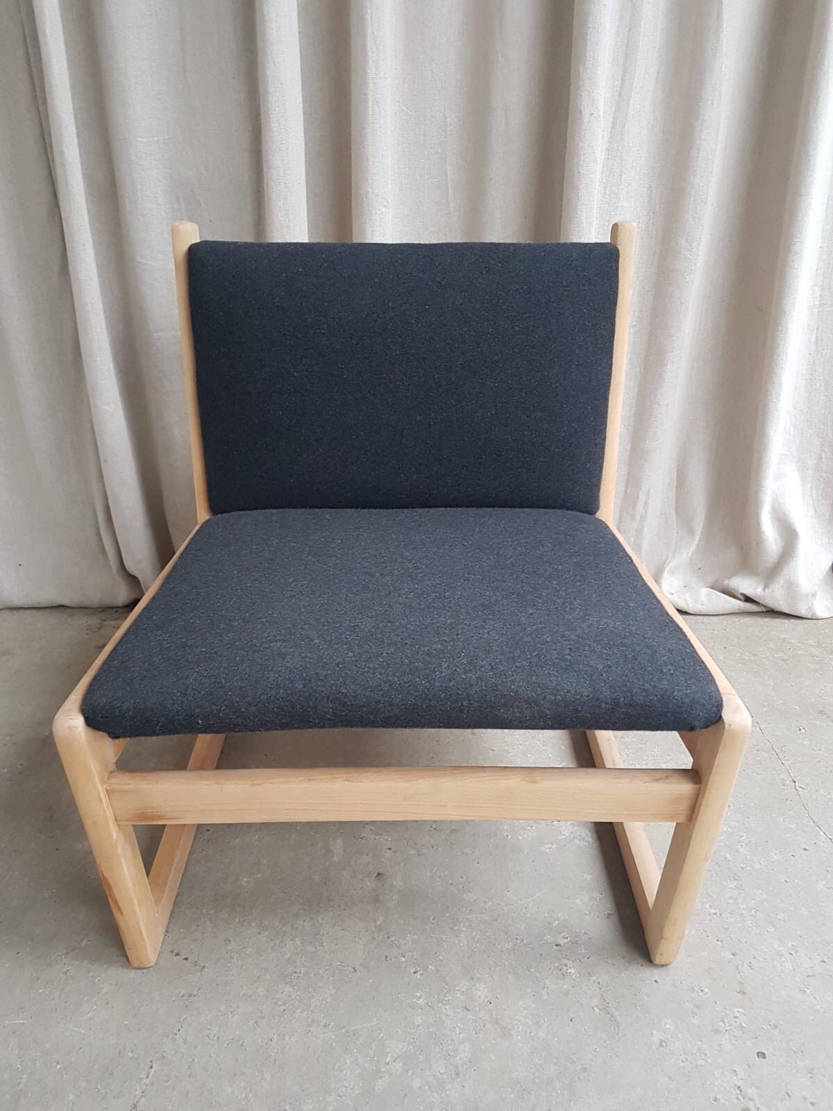 Vtg Mid Century Danish Wool Scandi Chair By Kvetny & Sønners Stolefabrik #398 photo Furniture
