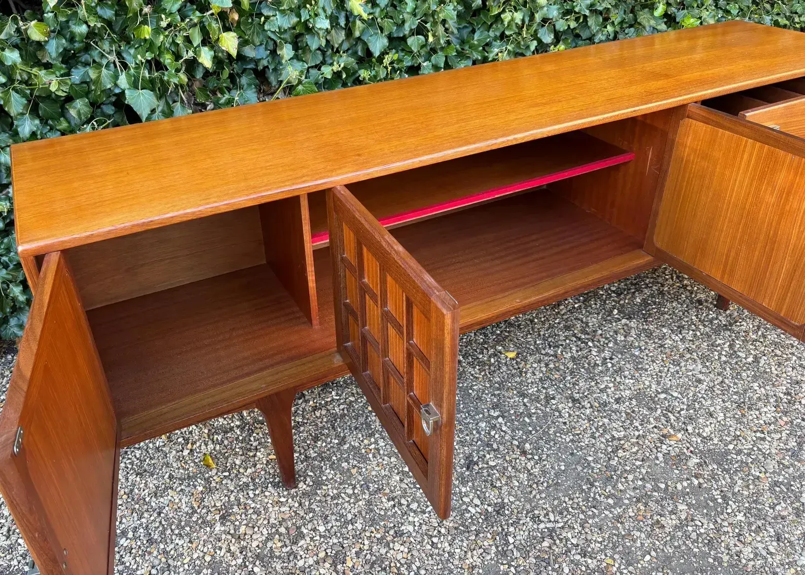 Furniture Mid Century Teak Sideboard By Younger C.1970s photo
