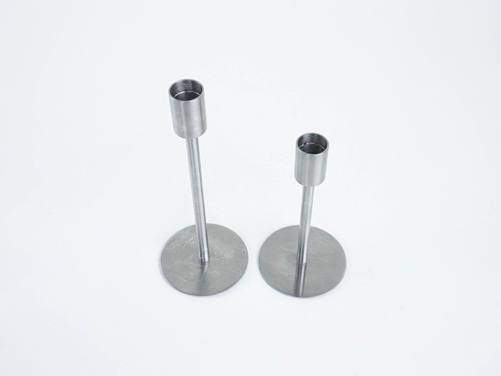 Set Of Metal Candlesticks, Danish Design, 1970s, Made In Denmark photo Home Decor