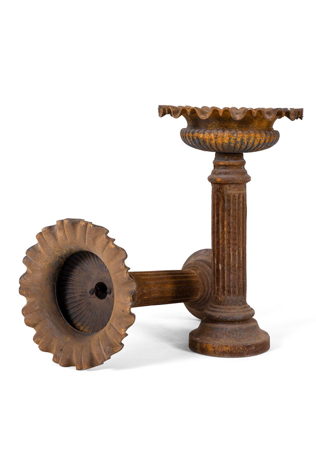 Pair Of Tall Cast Iron Garden Planters photo Garden Decor