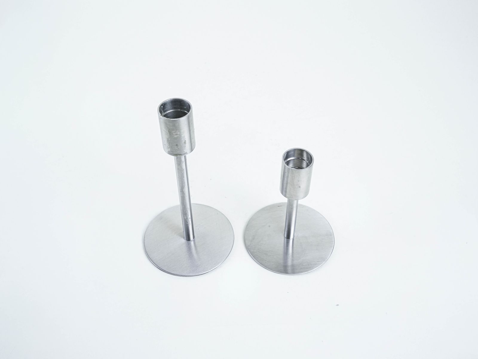 Set Of Metal Candlesticks, Danish Design, 1970s, Made In Denmark photo Home Decor