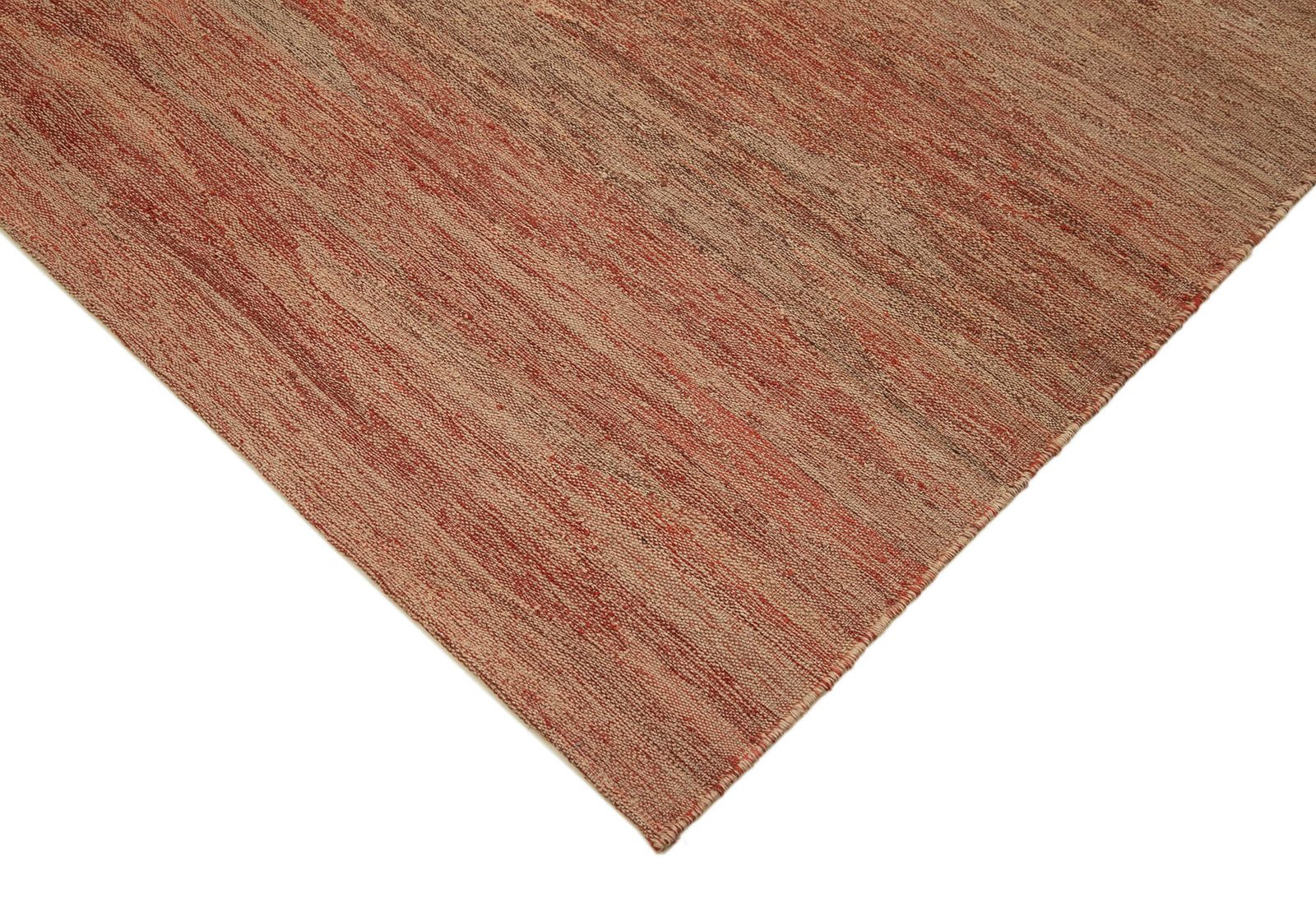7x10 Rood Hedendaags Kilim Vloerkleed photo Textiel