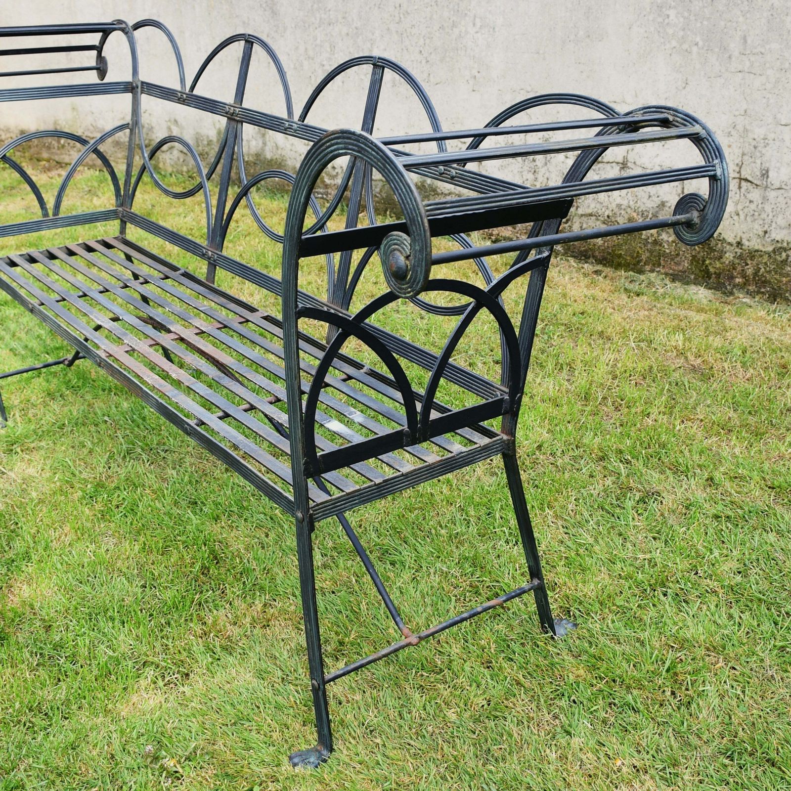 Regency Style   Iron Garden Bench photo Garden Furniture