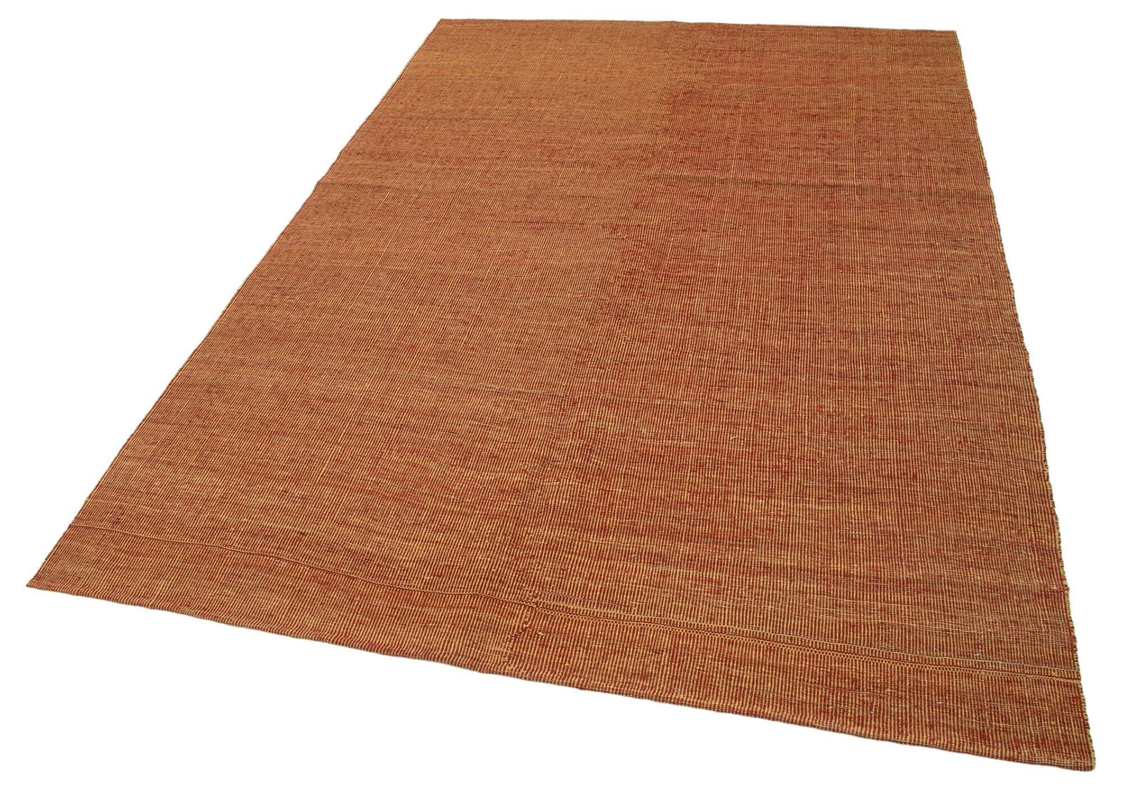 5x8 Orange Contemporary Kilim Rug photo for sale