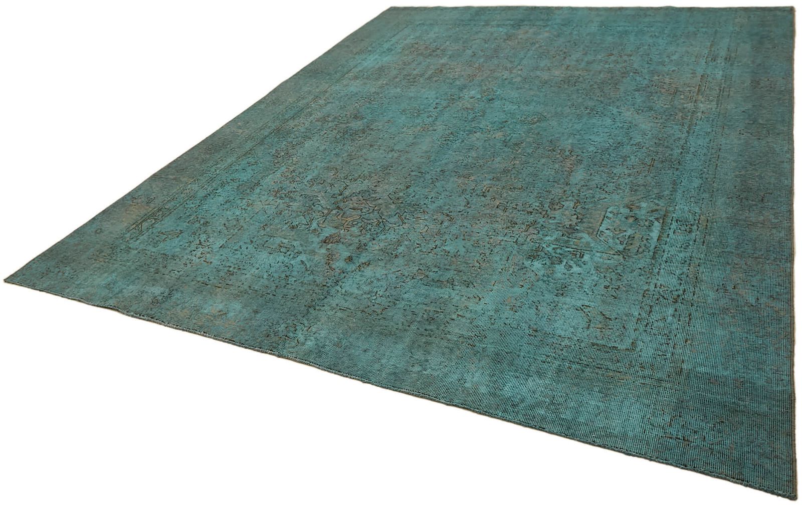Tapis grande surface turquoise surdéteint, 9x12 photo for sale